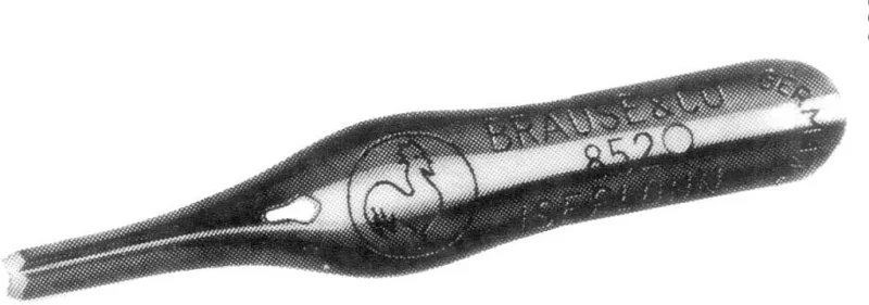 Brause Geißfuß fein in V-Form für den Linolschnitt (N° 852)