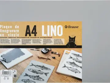 Brause Linolplatte A4 aus Vinyl - grau