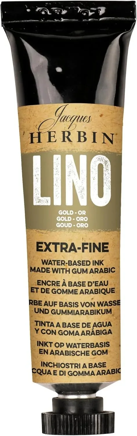 J.Herbin Extrafeine Linolfarbe, Tube 35ml - Gold