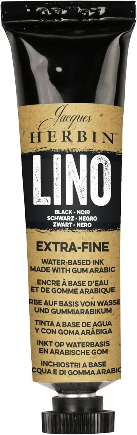 J.Herbin Extrafeine Linolfarbe, Tube 35ml - Schwarz